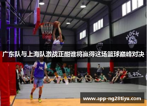 广东队与上海队激战正酣谁将赢得这场篮球巅峰对决